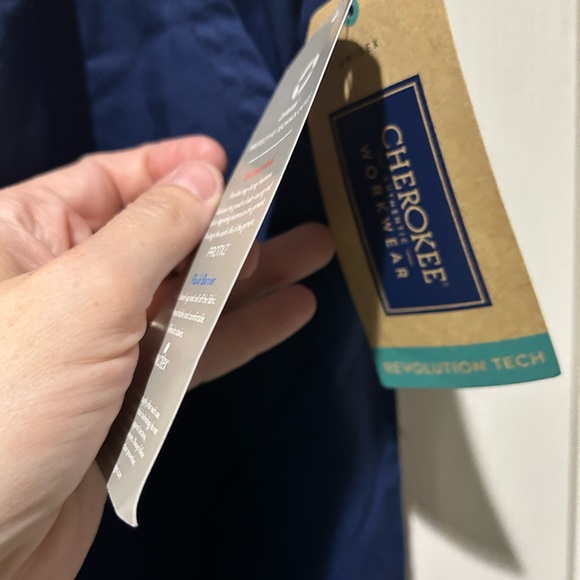 Cherokee Men's Deep Blue Cargo scrub Pants - Picture 2 of 4